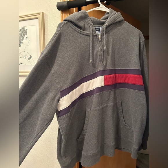 TOMMY HILFIGER CLASSIC STRIPE HOODIE UNISEX - Picture 2 of 11